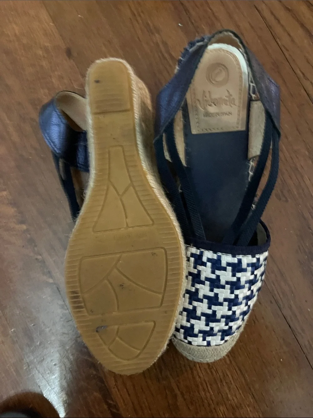 Viddorrata Navy Woven Espadrille Slingback